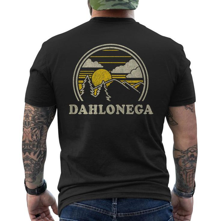 Dahlonega Georgia GaVintage Hiking Mountains Men's T-shirt Back Print