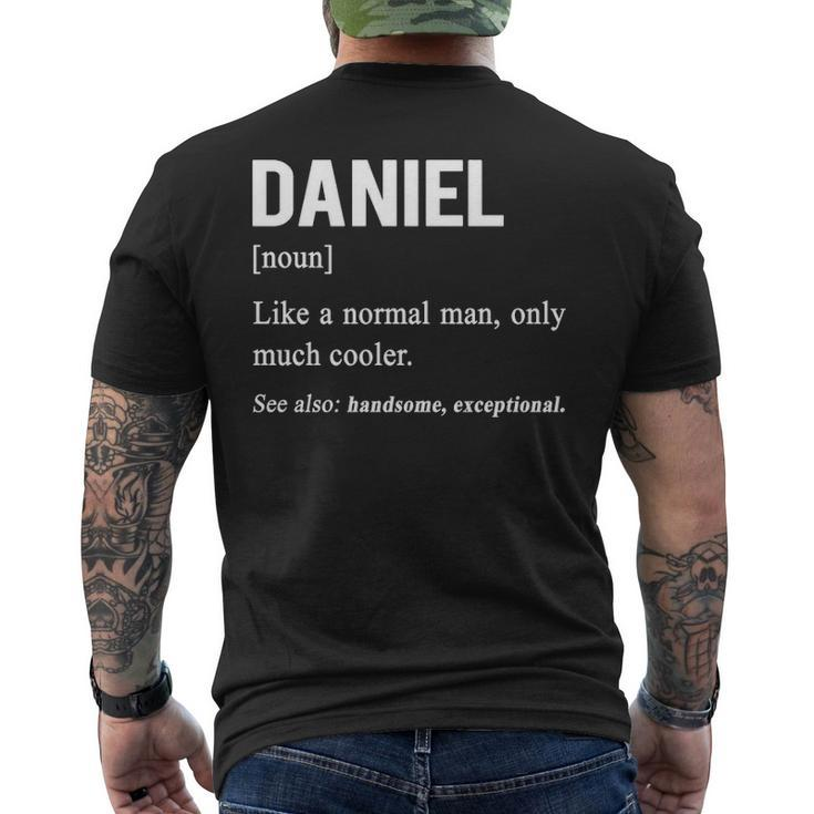 Daniel Name Gift Daniel Funny Definition Mens Back Print T-shirt