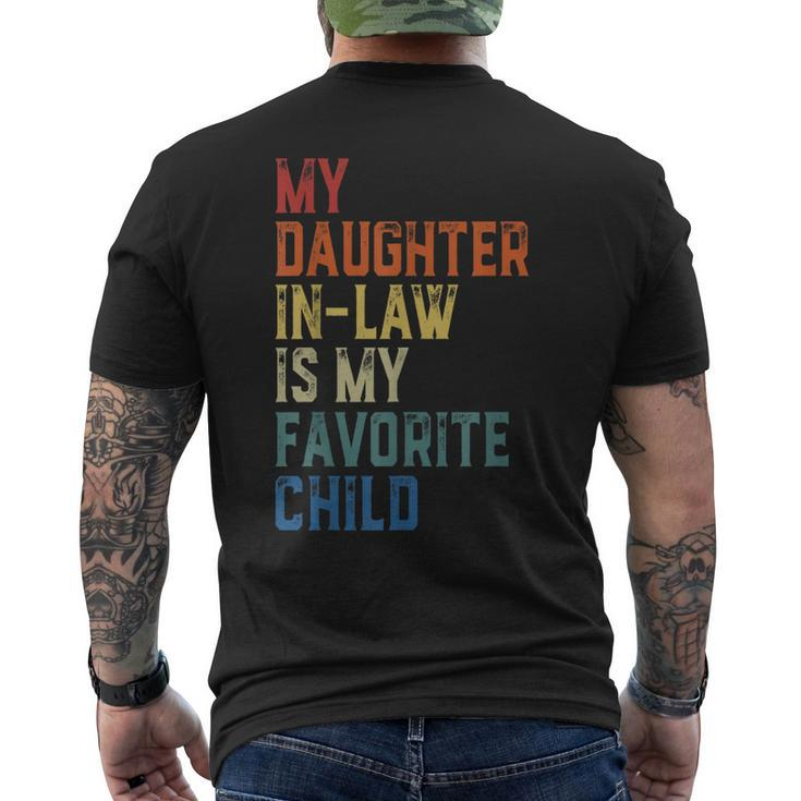 My Daughter In Law Is My Favorite Child Fathers Day In Law Men's Back Print T-shirt