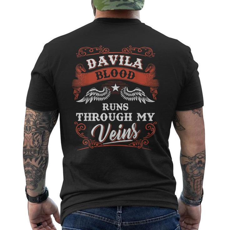 Davila Blood Runs Through My Veins Youth Kid 1Kl2 Men's T-shirt Back Print
