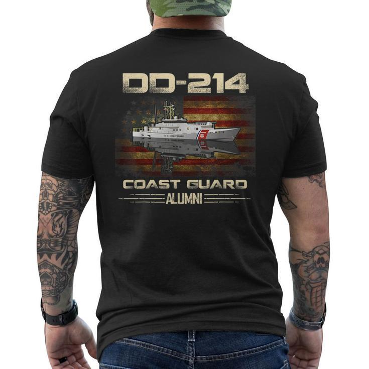 Dd214 Us Coast Guard Alumni Flag Vintage  Uscg Veteran Veteran Funny Gifts Mens Back Print T-shirt