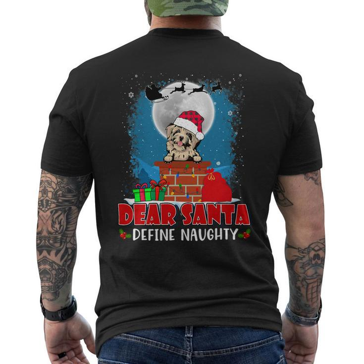 Dear Santa Define Naughty Havanese Dog Funny Christmas Mens Back Print T-shirt