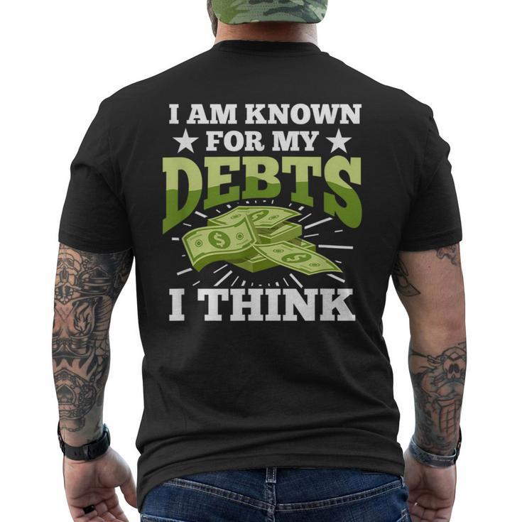Debt American Credit Mortgage Loan Debtors Men's T-shirt Back Print