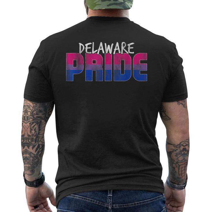 Delaware Pride Bisexual Flag  Mens Back Print T-shirt