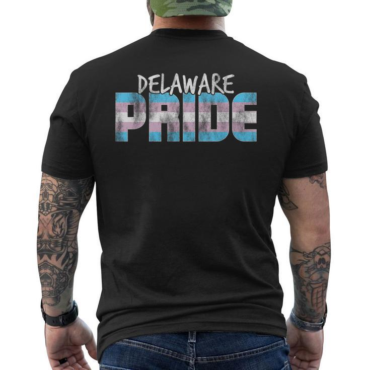 Delaware Pride Transgender Flag  Mens Back Print T-shirt