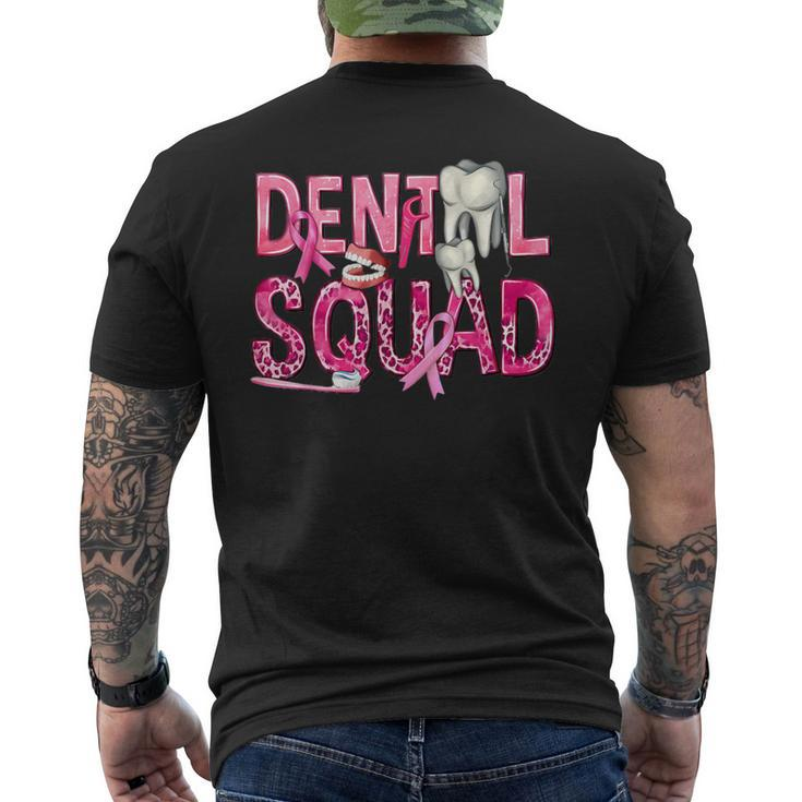 Dental Squad With Th Breast Cancer Awareness Warrior Men's T-shirt Back Print