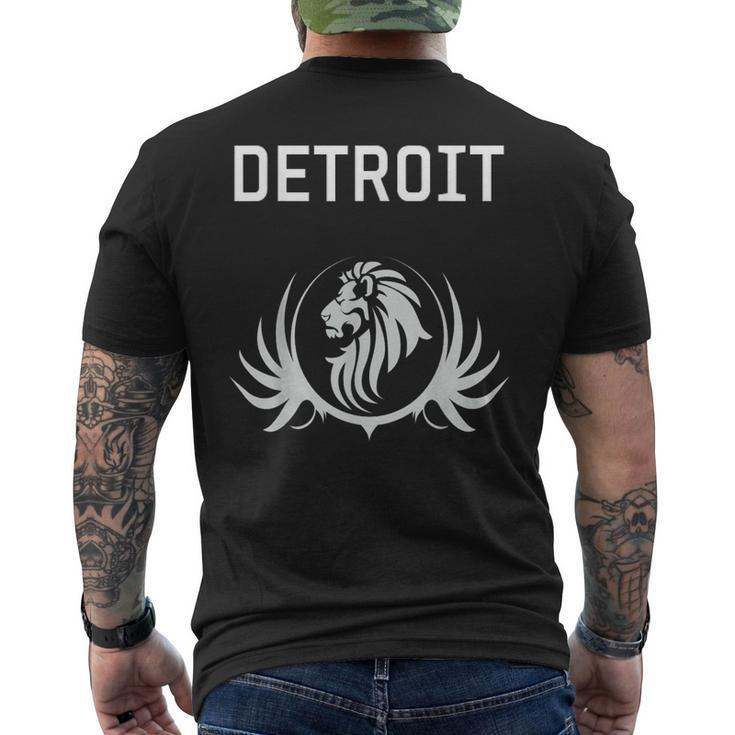 Detroit Football Fans Lions Men's Back Print T-shirt