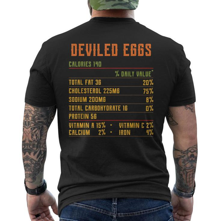 Deviled Eggs Nutrition Facts Thanksgiving 2021 Retro Vintage  Mens Back Print T-shirt