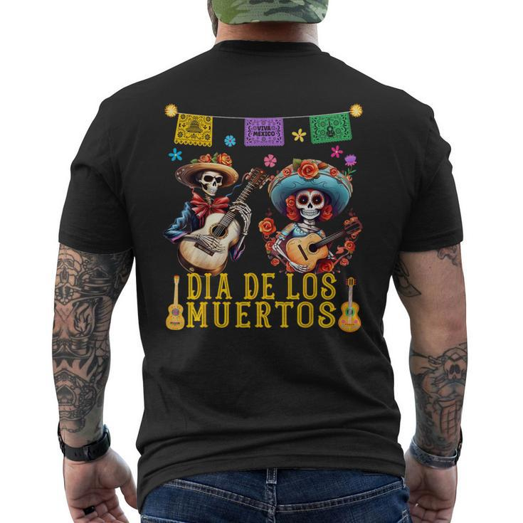 Dia De Los Muertos Costume Day Of The Dead Skeleton Dancing Men's T-shirt Back Print