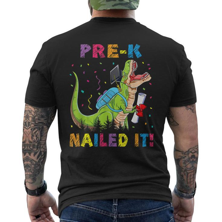 Dino Rex Preschool Nailed It Prek Graduation Class Of 2021 Men's Back Print T-shirt