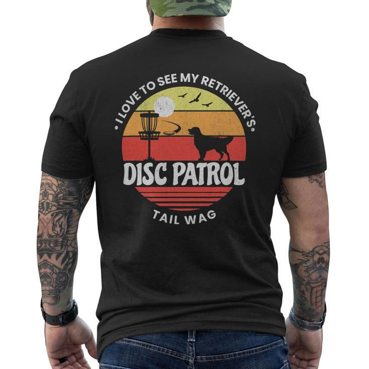 Disc Golf Disc Patrol For Golden Retriever Lovers Mens Back Print T-shirt