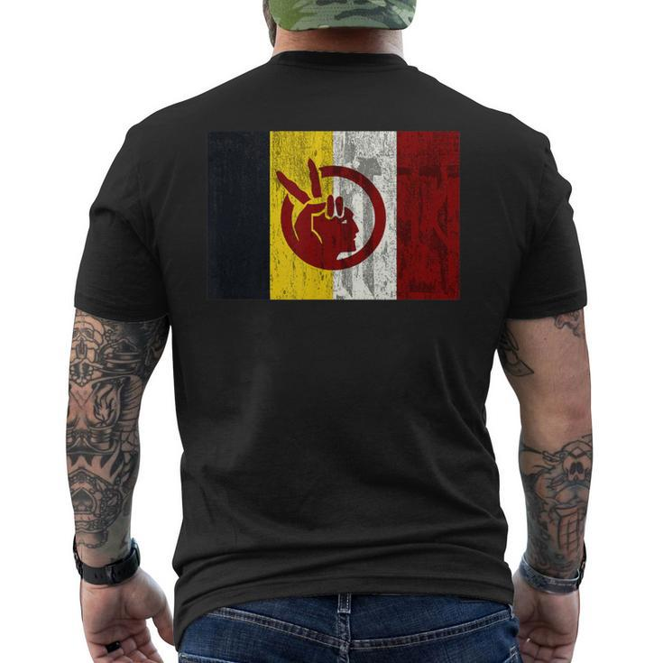 Distressed American Indian Movement Men's T-shirt Back Print