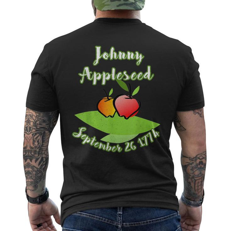 Distressed Johnny Appleseed John Chapman Celebrate Apples Men's T-shirt Back Print