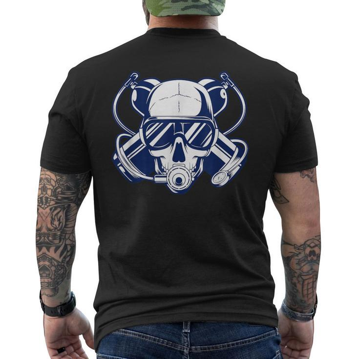 Dive Quotes & Sayings Fearless Scuba Diver Skull Men's T-shirt Back Print