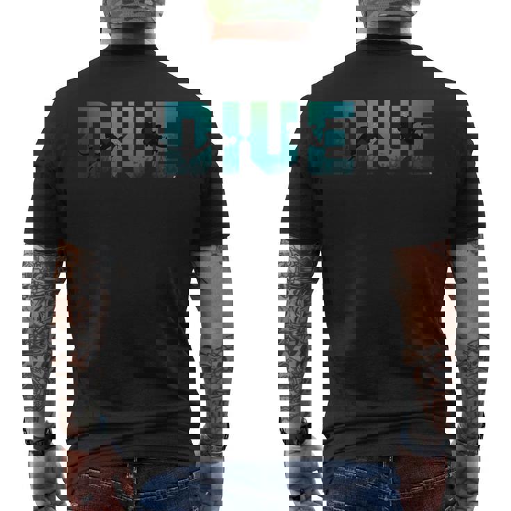 Dive Underwater Scuba Diving Diver Surfer Sea Men's T-shirt Back Print