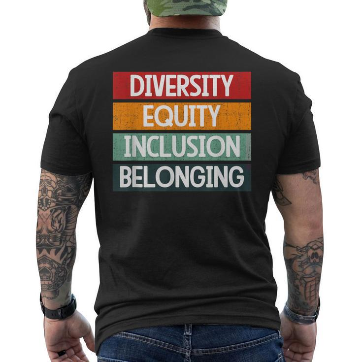 Diversity Equity Inclusion Belonging Men's T-shirt Back Print