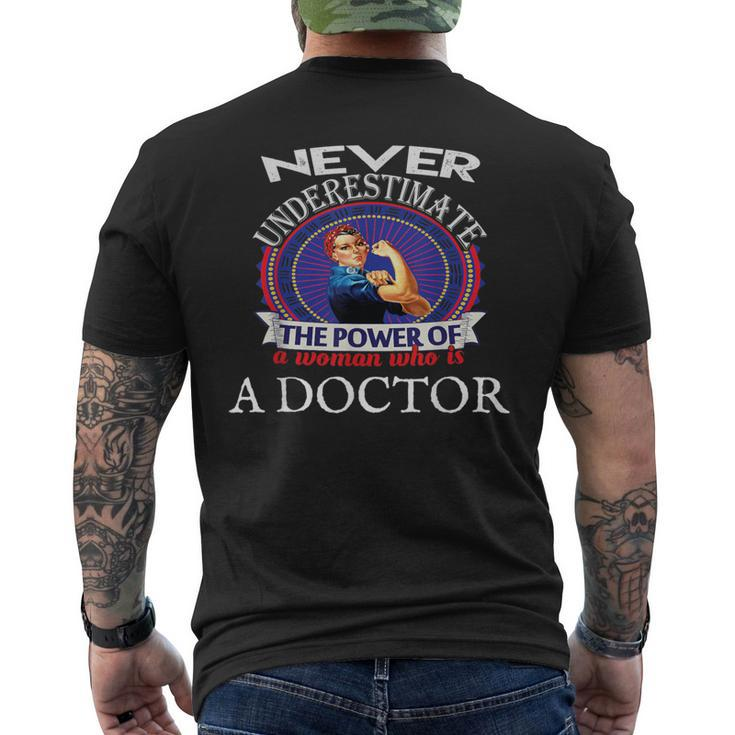 Doctor Never Underestimate T Men's T-shirt Back Print