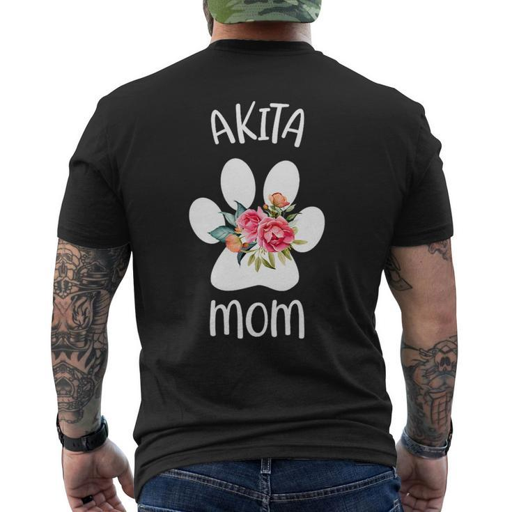 Dog Akita Mom For Women Wife Girlfriend Or Kids Mens Back Print T-shirt