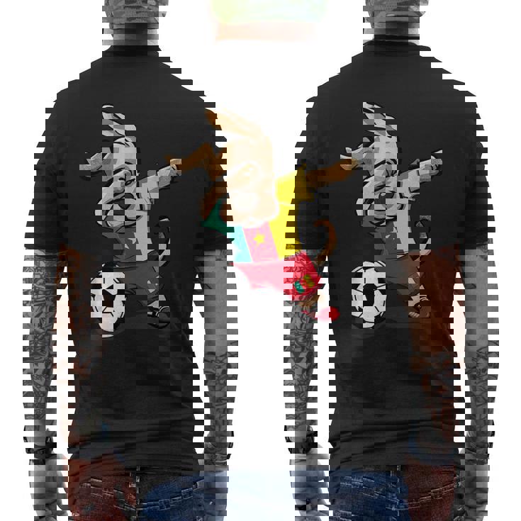 Dog Dabbing Soccer Cameroon Jersey Cameroonian Men's T-shirt Back Print