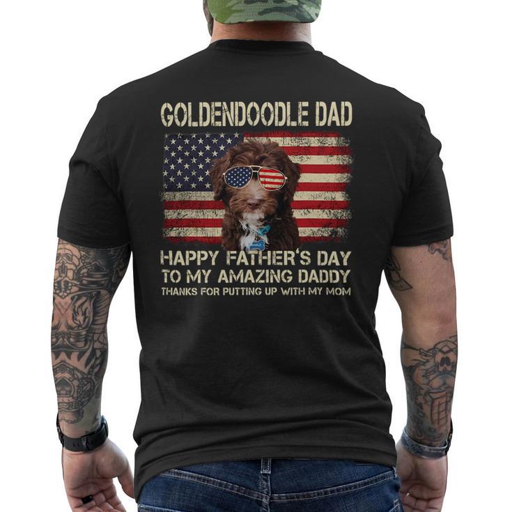 Dog Dad Goldendoodle Dog Dad Happy Fathers Day Mens Back Print T-shirt