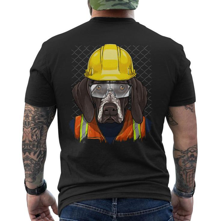 Dog German Shorthaired Construction Worker German Shorthaired Pointer Laborer Dog Mens Back Print T-shirt