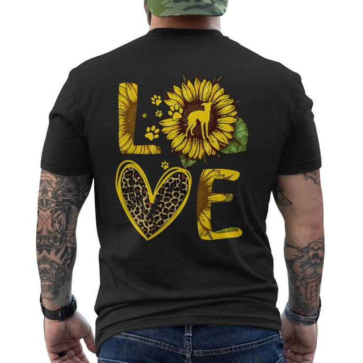 Dog Grayhound Love Greyhound Sunflower For Dog Lover  Mens Back Print T-shirt