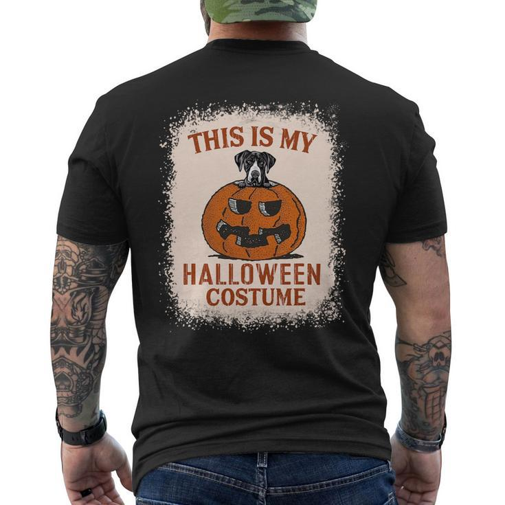 Dog Great Dane This Is My Halloween Costume Funny Great Dane Pumpkin Mens Back Print T-shirt
