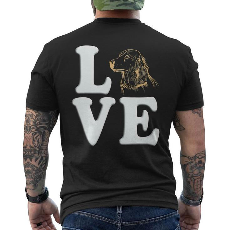 Dog Love Design Golden Retriever For Men And Women Mens Back Print T-shirt