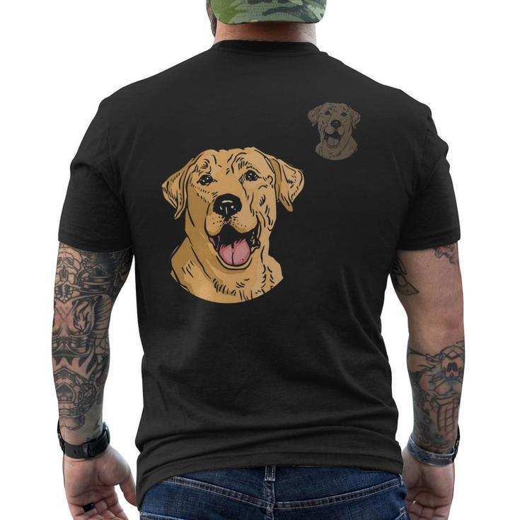 Dog Lover Dog Mom Dad Golden Yellow Labrador Retriever Mens Back Print T-shirt