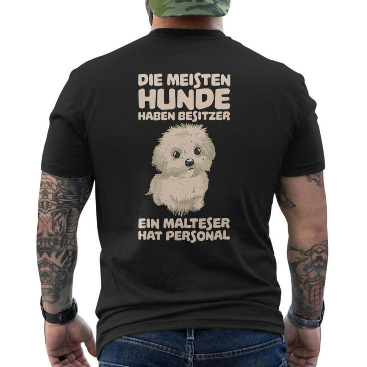 Dog Maltese Animals Dog Owners Mens Back Print T-shirt