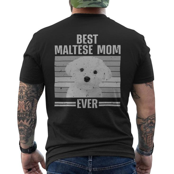 Dog Maltese Cool Maltese Mom For Women Girls Dog Groomer Dog Lover Owner 3 Mens Back Print T-shirt