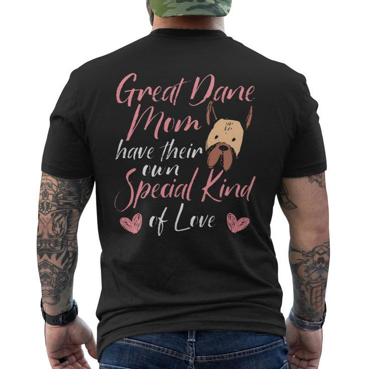 Dog Owner Mom Dog Breeder Great Dane Mom Mens Back Print T-shirt