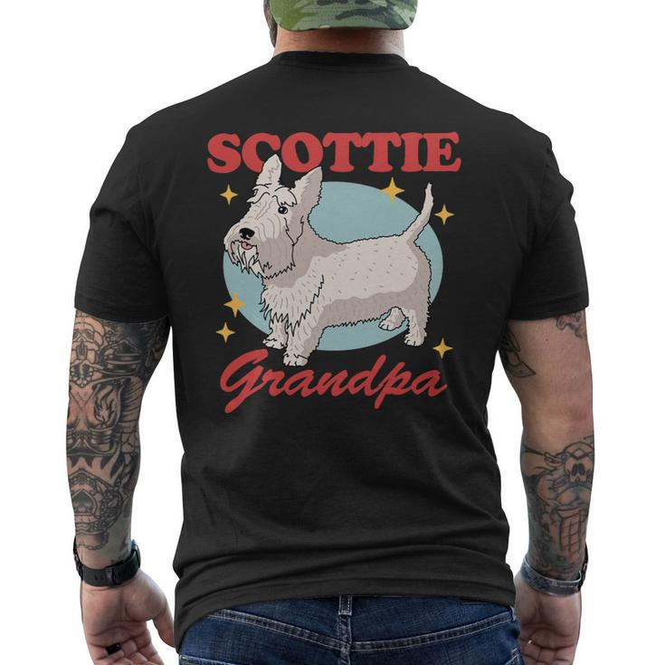 Dog Scottish Terrier Mens Scottie Grandpa Dog Owner Scottish Terrier 3 Mens Back Print T-shirt