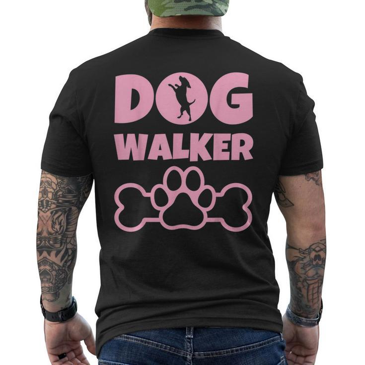 Dog Walker - Dog Lover Present - Dog Owner - Dog Walking  Mens Back Print T-shirt