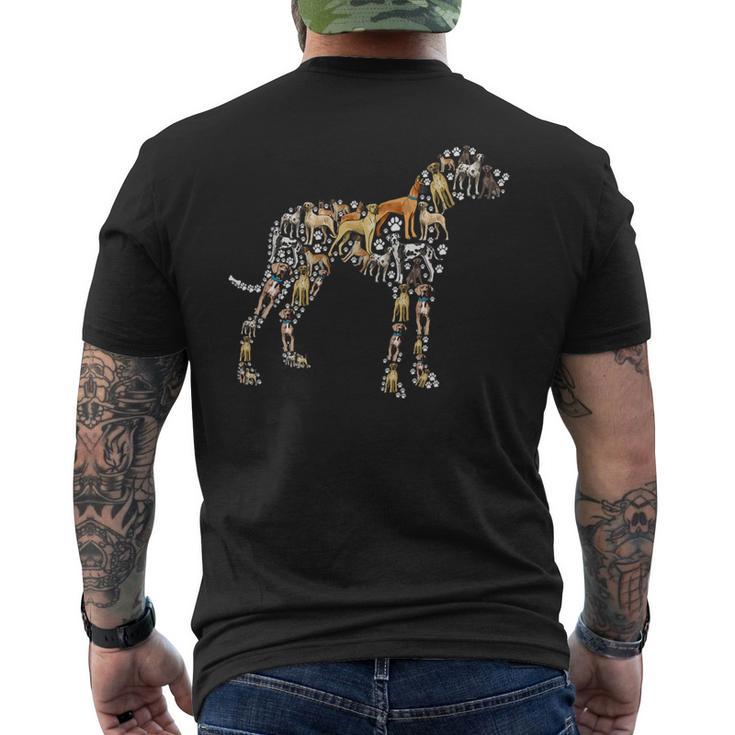 Dogs As Great Dane Mens Back Print T-shirt