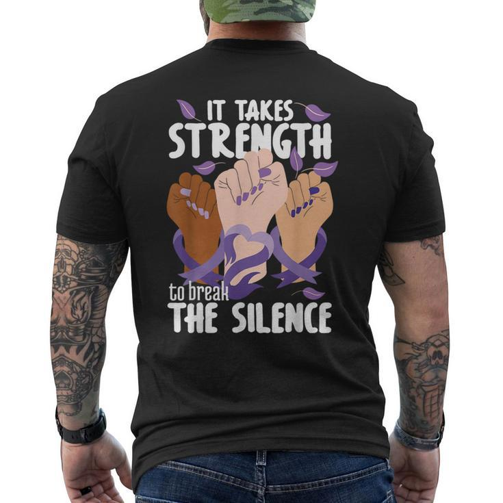 Domestic Violence Awareness Break The Silence Men's T-shirt Back Print