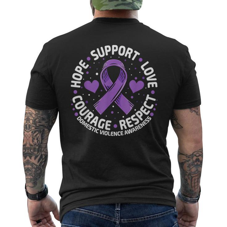 Domestic Violence Awareness Love Support Domestic Violence Men's T-shirt Back Print