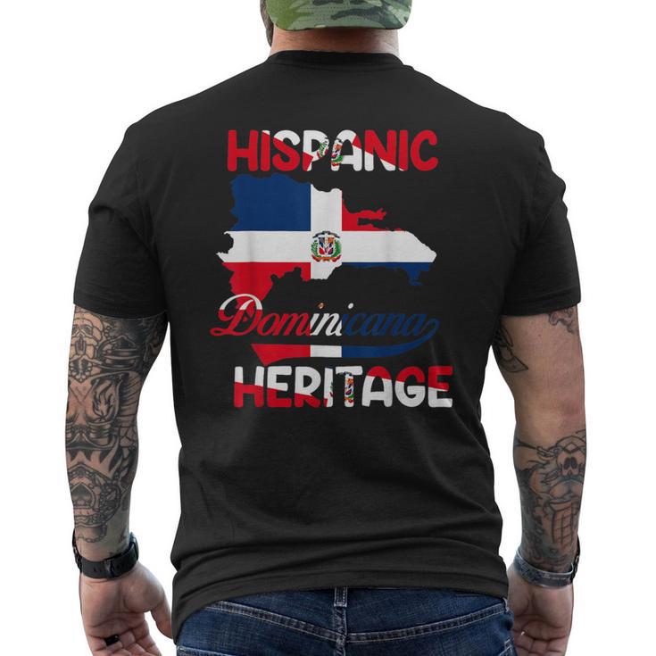 Dominican Republic Flag Hispanic Heritage Dominicana Men's T-shirt Back Print