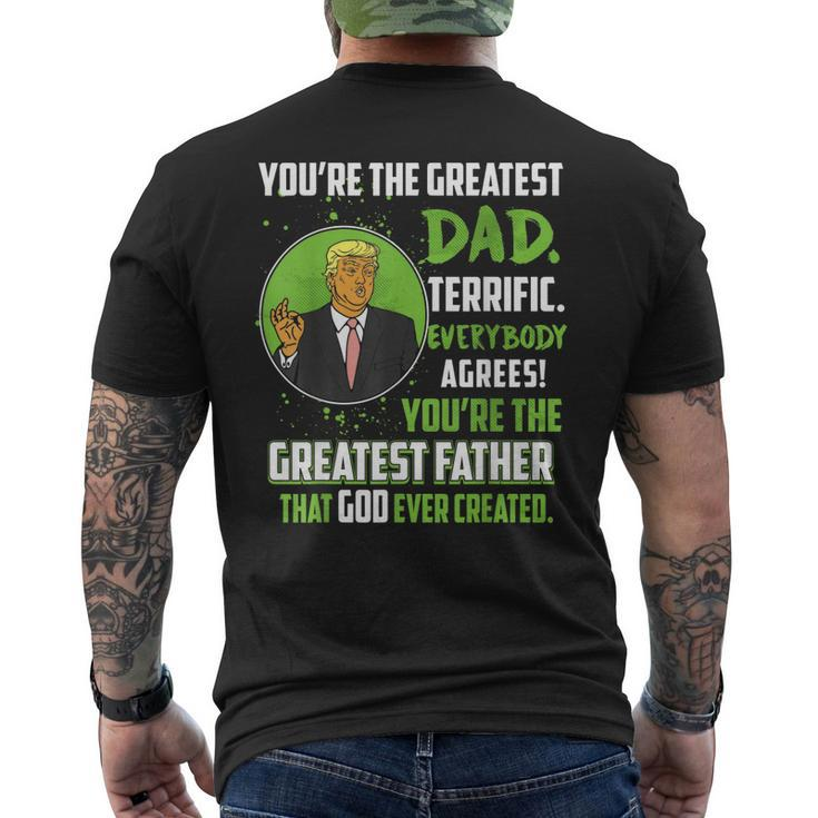 Donald Trump Fathers Christmas For Christian Maga Dad Men's Back Print T-shirt