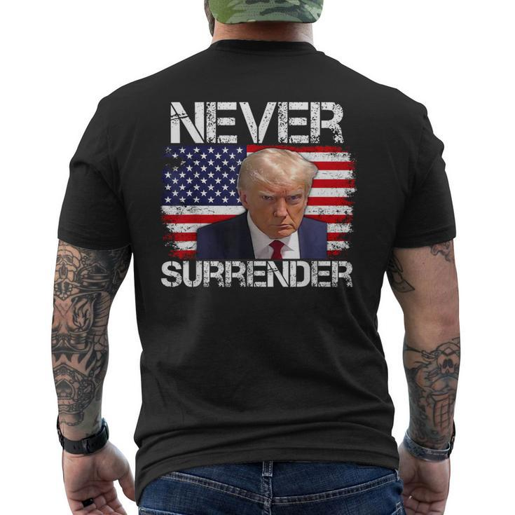 Donald Trump Shot Never Surrender 20024 Men's T-shirt Back Print