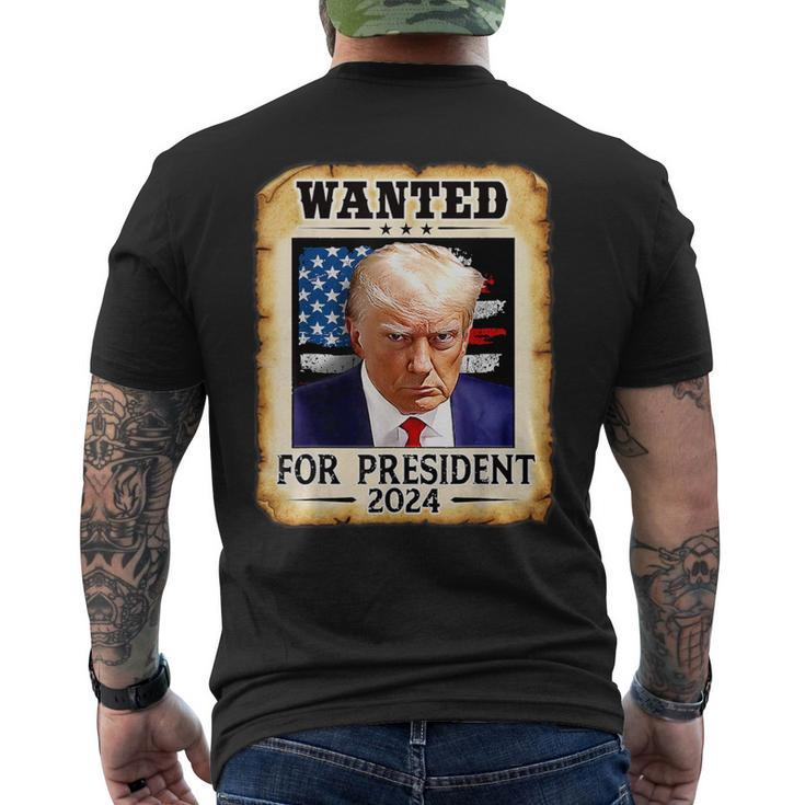 Donald Trump Shot Wanted For US President 2024 Men's T-shirt Back Print