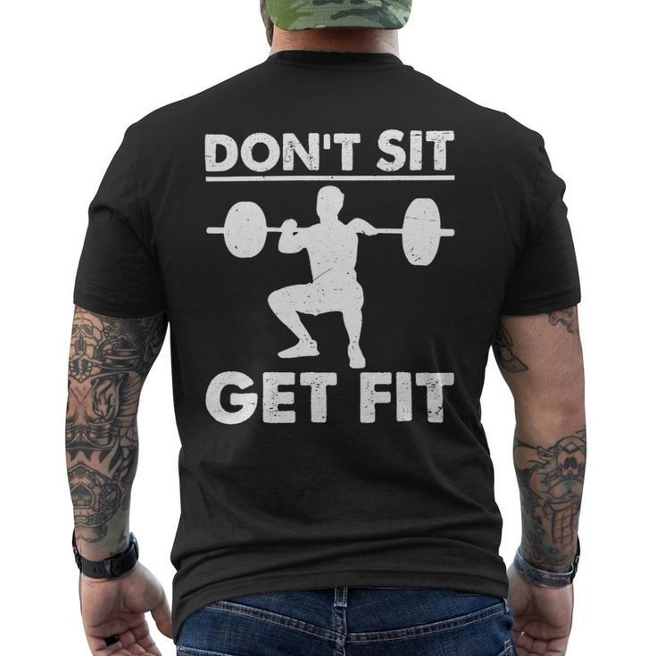 Dont Set Get Fit Deadlift Lovers Fitness Workout Costume Mens Back Print T-shirt