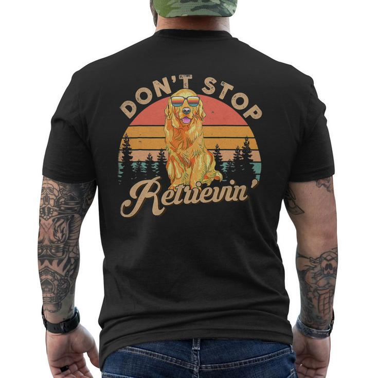 Dont Stop Retrieving Shirt Retro Golden Retriever Dog Lover Mens Back Print T-shirt