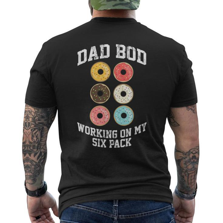 Donut Dad Bod Working On My Six Pack Dad Jokes Father's Day Men's T-shirt Back Print