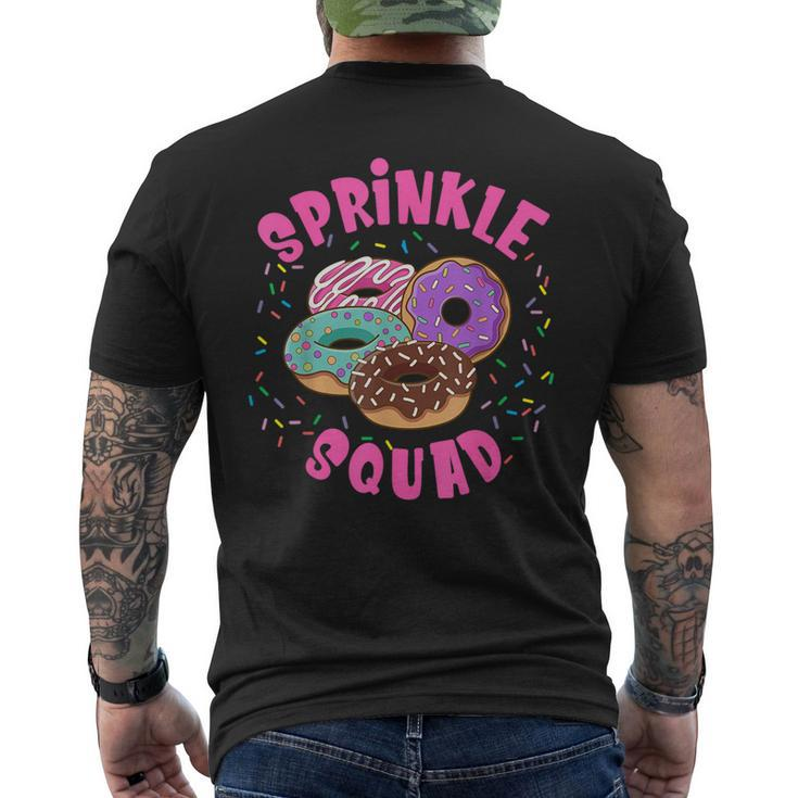 Donut Sprinkle Squad Graphic Sprinkle Donut Men's T-shirt Back Print