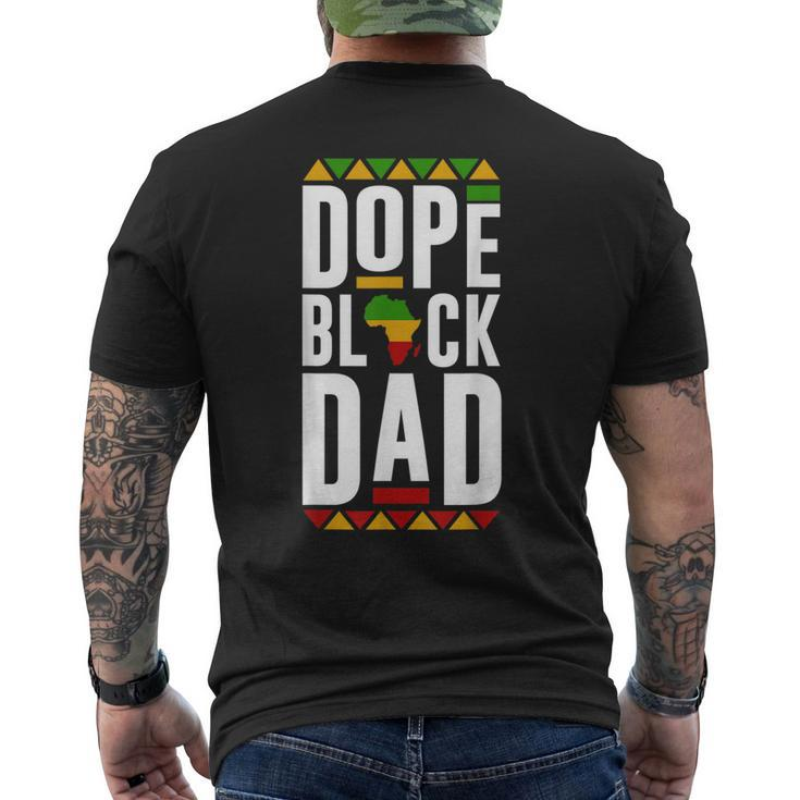 Dope Black Dad Black History Melanin Black Pride Mens Back Print T-shirt