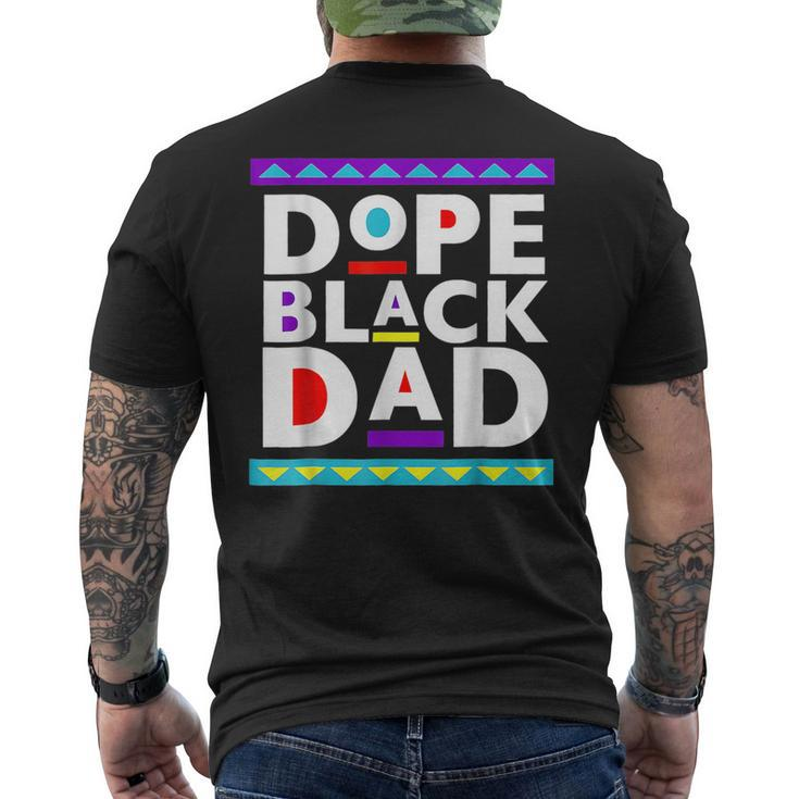 Dope Black Dad Junenth 1865 African American Father Men  Mens Back Print T-shirt