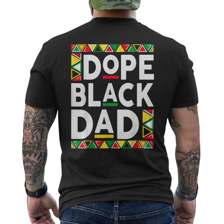 Dope Black Dad Junenth African Fathers Men's Back Print T-shirt