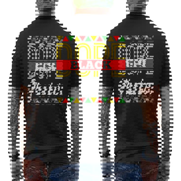 Dope Black Plumber African American Pride Blm Plumber  Mens Back Print T-shirt