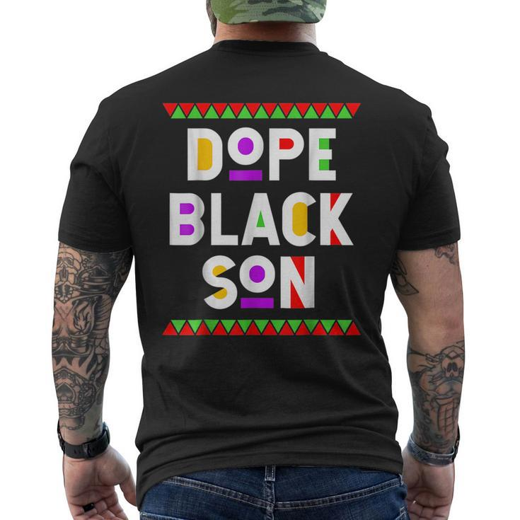 Dope Black Son African American Black History Month  Mens Back Print T-shirt